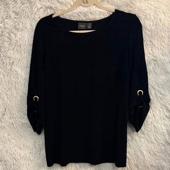 Travelers by Chicos 3/4 Sleeve Blouse Size Medium - Picture 2 of 5